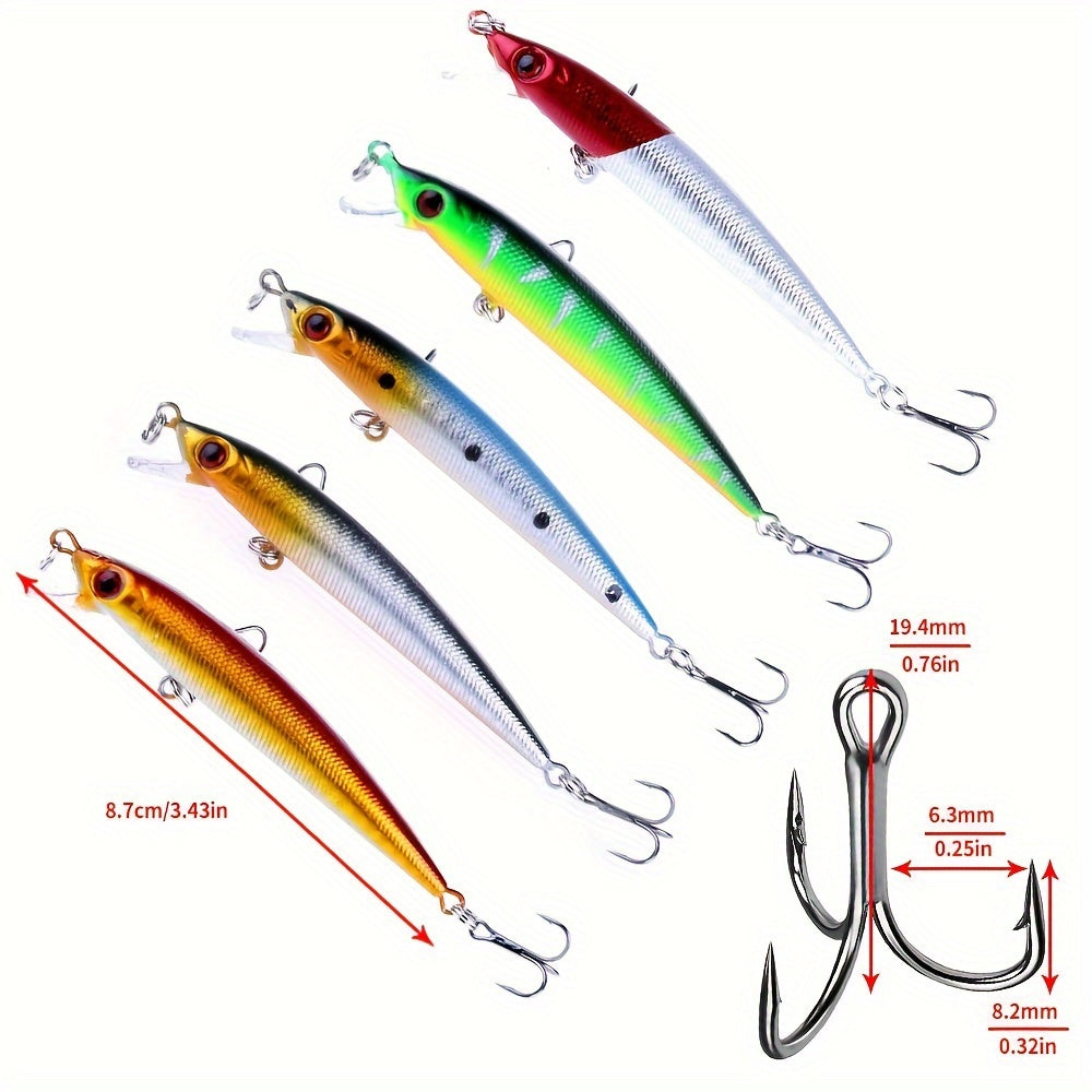 56pcs Fishing Lures Kit Crankbait Tackle