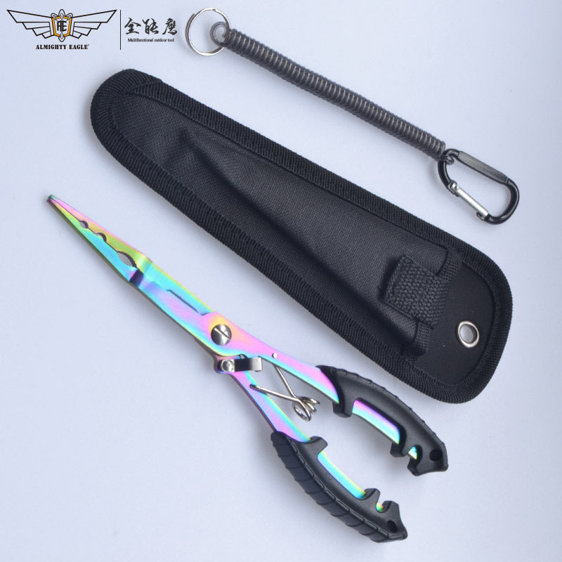 Saltwater Resistant Fishing Pliers with Split Ring Hook Removers, Lanyard & Sheath