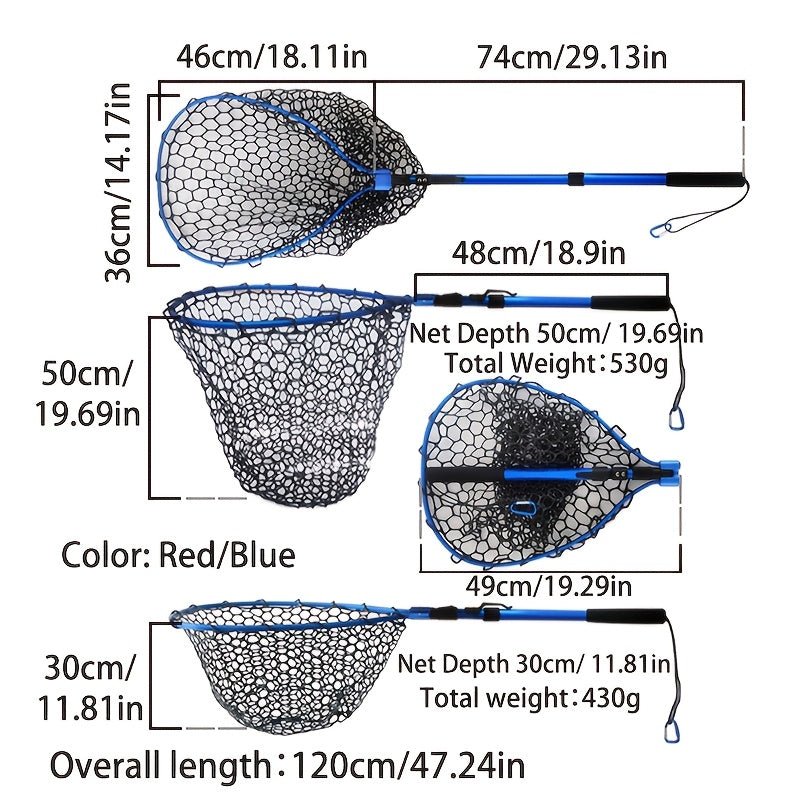 SEA PRO Heavy-Duty Fishing Net with Folding Design -